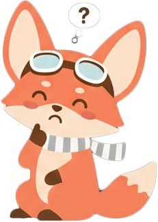 Thinking fox mascot
